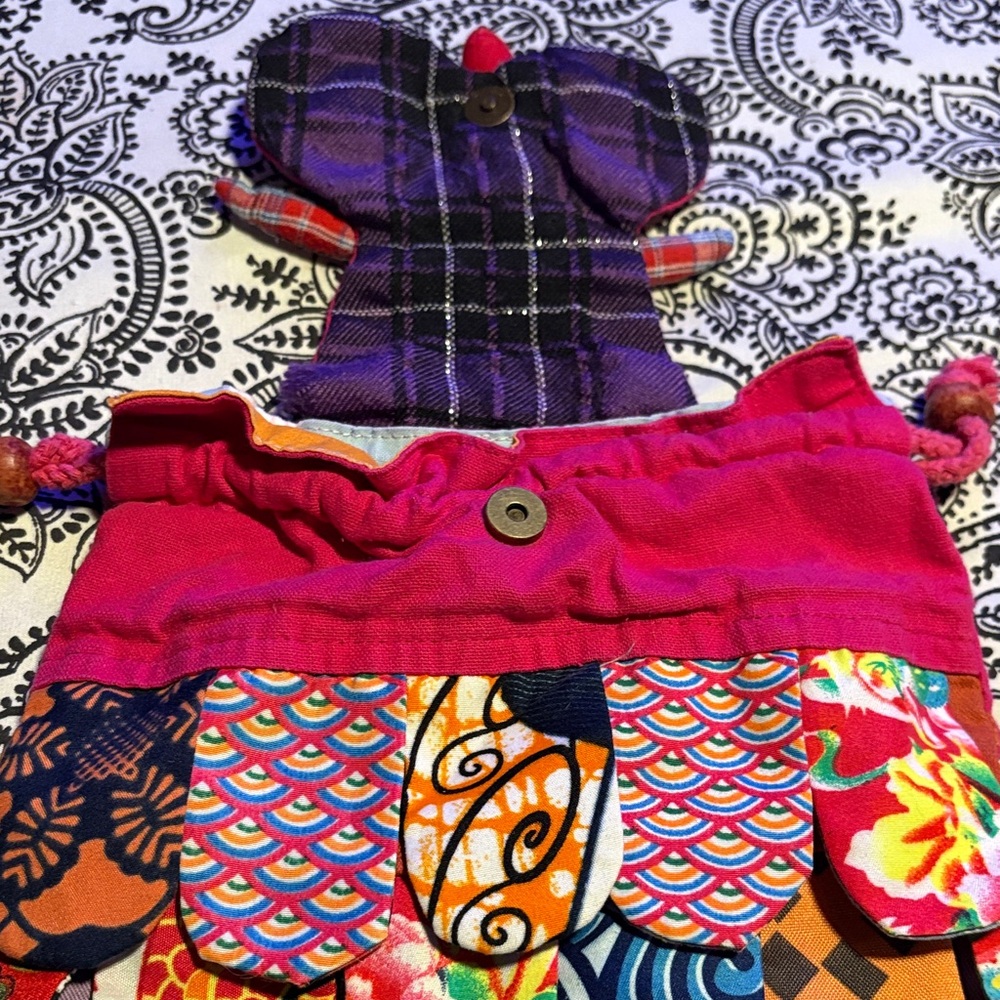 Colorful Owl Patchwork Bag - image 3